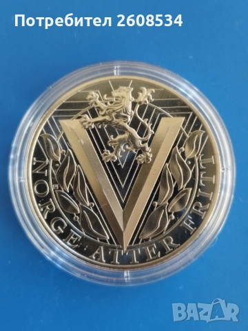 НОРВЕЖКИ БРОНЗОВ ПЛАКЕТ /МЕДАЛ/  С ПОКРИТИЕ ОТ ❗️ЧИСТА ПЛАТИНА❗, снимка 3 - Нумизматика и бонистика - 51747316