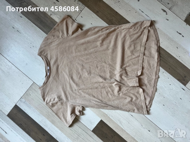 Бежова тениска, размер S, снимка 1