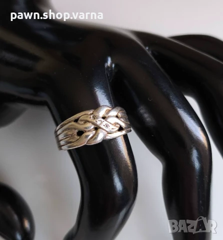 Ново сребърно пръстенче с цирконий – 925 проба, снимка 6 - Пръстени - 50990723