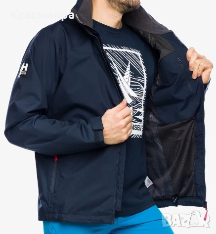 Мъжко ветроходно яке Helly Hansen Crew Hooded Midlayer 2 navy, снимка 11 - Якета - 52928849