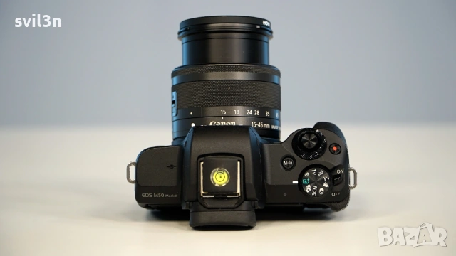Canon EOS M50 Mark II + Обектив 15-45mm, снимка 6 - Фотоапарати - 53917465