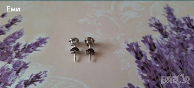 Сребърни обеци с цирконий , снимка 2 - Обеци - 50909074