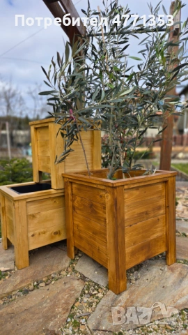 Дървени кашпи/саксии/плантери за двор, градина или тераса