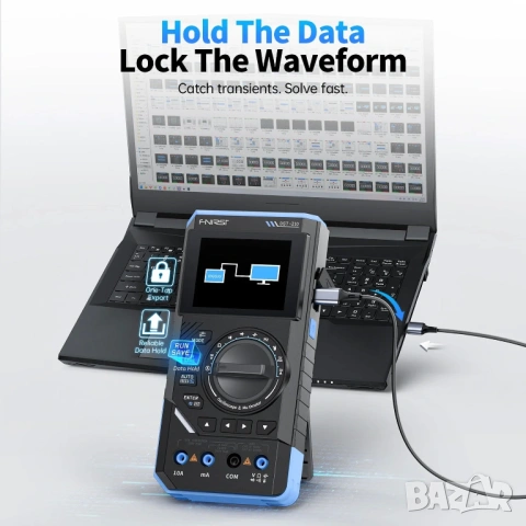 FNIRSI DST-210 – 3-в-1 Осцилоскоп, мултицет и генератор на сигнали, снимка 8 - Друга електроника - 53889462