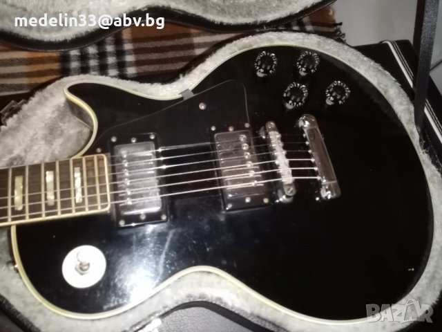 Hondo Les paul Gibson Black Beauty Copy Japan 1970 китара, снимка 6 - Китари - 31702712