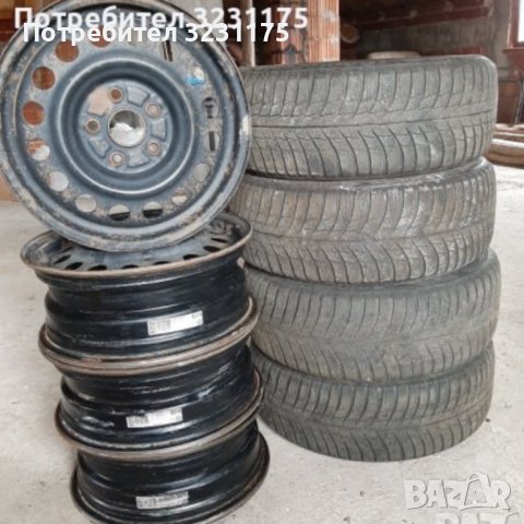 Железни джанти с гуми за тойота 205/55R16, снимка 1 - Гуми и джанти - 38969710