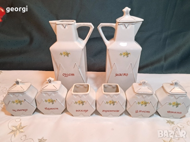 български порцеланови буркани за подправки за допълване 11/6