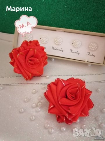 Диадема ''Две червени рози'', снимка 8 - Аксесоари за коса - 44458012