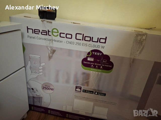 Конвектор Tesy CN03 2500W WI-FI, снимка 3 - Отоплителни печки - 53940851