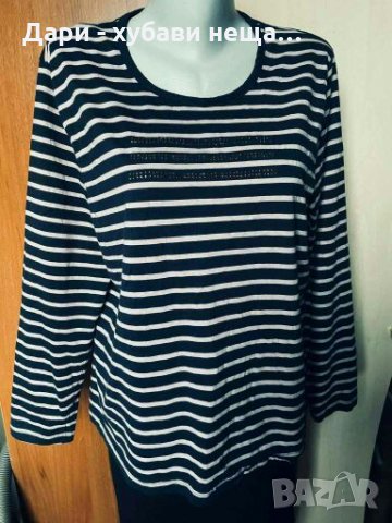 Блуза с нежна украса от камъчета👕🍀XL,2XL👕🍀арт.3016