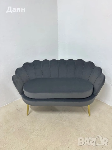 Диван Homcom, 2-местен, кадифе , снимка 5 - Дивани и мека мебел - 53111403