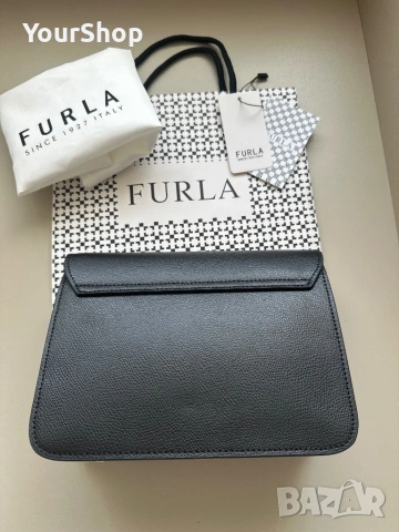 Дамска чанта Furla metropolis 21см в черен цвят, снимка 5 - Чанти - 54049317