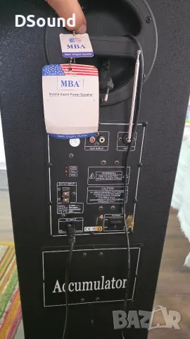 Активна караоке тонколона MBA SA-8806A с микрофони, снимка 5 - Караоке - 55891175