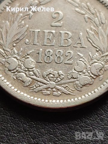 СРЕБЪРНА МОНЕТА 2 лева 1882г. КНЯЖЕСТВО БЪЛГАРИЯ СЪЕДИНЕНИЕТО ПРАВИ СИЛАТА ЗА КОЛЕКЦИЯ 40445, снимка 4 - Нумизматика и бонистика - 42504612