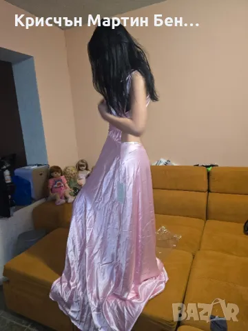 Рокля NICOLETTE ANGEL BLUE в нежен с Розов цвят, снимка 12 - Рокли - 40257521