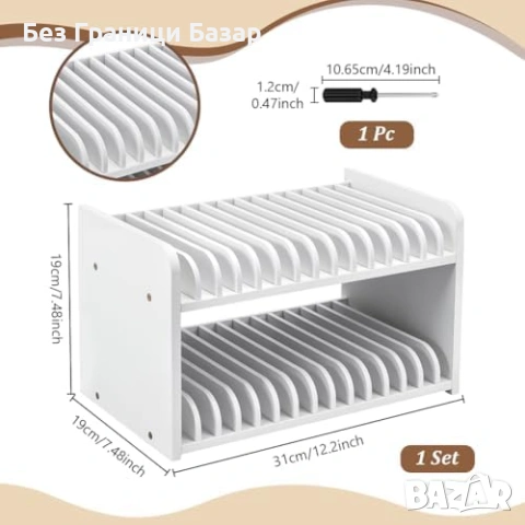 Нова Поставка за 30 мобилни телефона за класна стая офис Дървен органайзер, снимка 3 - Други стоки за дома - 54195299