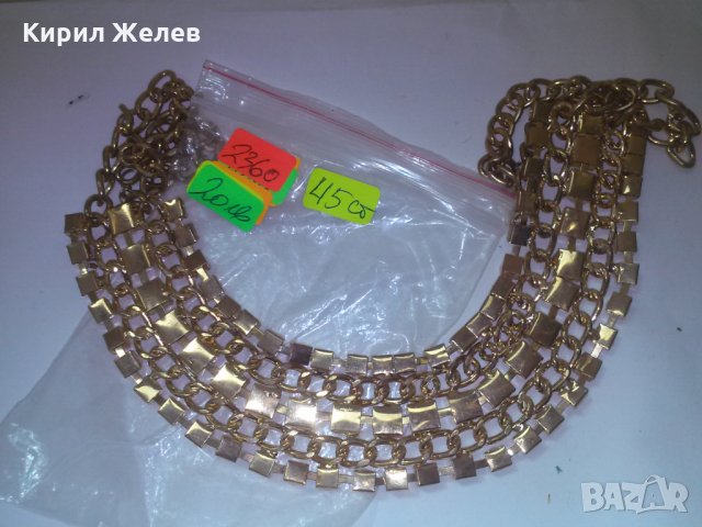 РАЗКОШНО КОЛИЕ ОГЪРЛИЦА КАМЪНИ ФАСЕТ ПОЗЛАТА 2360, снимка 6 - Колиета, медальони, синджири - 29767216