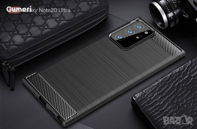 Samsung Galaxy Note20 Ultra / Samsung Galaxy Note20 Plus Карбонов удароустойчив гръб , снимка 6 - Калъфи, кейсове - 30303666