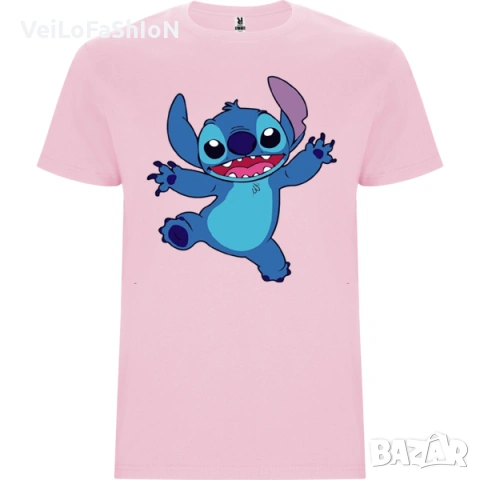 Нова детска тениска с героя Стич (Funny Stitch), в четири цвята, снимка 5 - Детски тениски и потници - 43927101