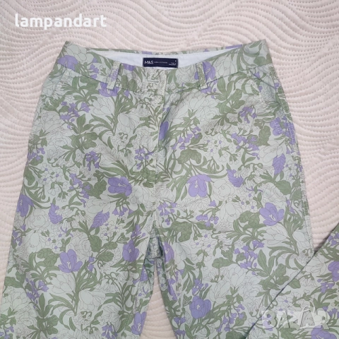 Дънков панталон в светло зелено, снимка 3 - Панталони - 52588059