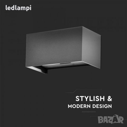 LED Стенен Осветител 24W IP65 Сив, снимка 5 - Външни лампи - 38359559