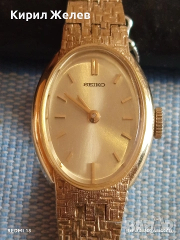 Марков дамски часовник SEIKO елегантен фин стилен 48984, снимка 2 - Дамски - 54119103