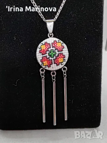 Колие с шевица, снимка 4 - Колиета, медальони, синджири - 49479689