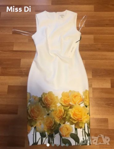 CALVIN KLEIN Бяла официална рокля,US2,УНИКАТ,внос от USA, снимка 1