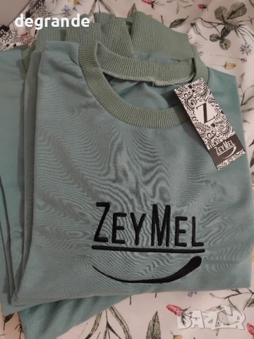 Зелена Дамска блуза ZeyMel размери S M XL цена 15лв , снимка 3 - Блузи с дълъг ръкав и пуловери - 51344343