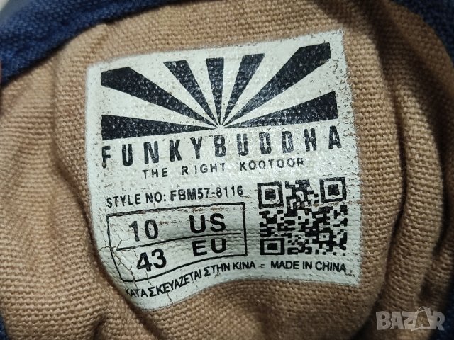 дънкови кецове Funky Buddha, снимка 7 - Кецове - 39662231