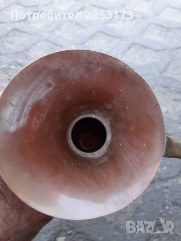 Стара медна кана с бронзова дръжка, снимка 3 - Декорация за дома - 38504568