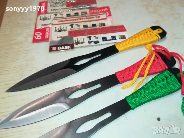 ТРИ НОЖА ЗА КОЛЕКЦИЯ ИЛИ ПОЛЗВАНЕ 2102251037, снимка 5 - Ножове - 49218627