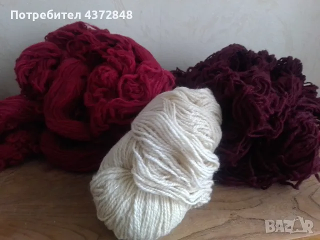 100% домашна вълнена прежда за плетене , снимка 3 - Други - 49282652