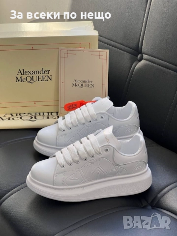 Alexander McQueen Дамски Бели Маратонки👟Дамски Спортни Обувки Александър Макуин👟Сникърси Код E814