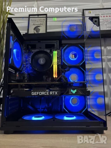 Панорамен геймърски компютър Ryzen 5500/RTX3060Ti/16 Ram/500 ssd/2TB HDD/550W Gold, снимка 3 - Геймърски - 54307076