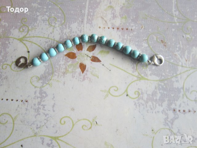 Страхотна гривна Пилгрим с тюркоази , снимка 4 - Гривни - 37611541