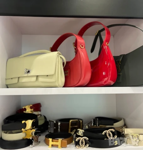 колани от естествена кожа в кутия celine chanel hermes