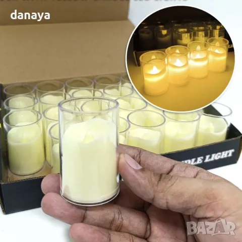 5410 Мини електронна свещ с мека светлина, 6x4cm  🕯🕯🕯🎅🎄🎁, снимка 2 - Декорация за дома - 47779287