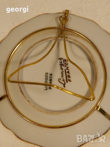 декоративна порцеланова чиния Limoges Ромео и Жулиета с позлата , снимка 3 - Декорация за дома - 42899854