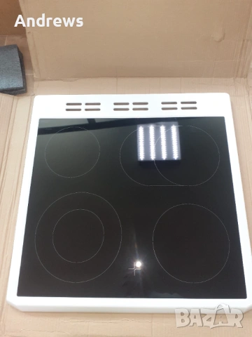 Стъклокерамичен плот за печка 50см / 593мм х 595мм с котлони елипса