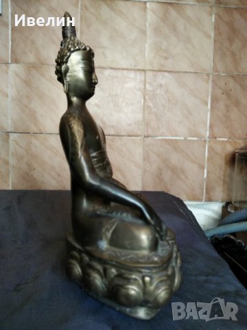 стара бронзова статуетка-буда, снимка 4 - Антикварни и старинни предмети - 29638496