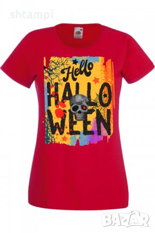 Дамска тениска Halloween 09,Halloween,Хелоуин,Празник,Забавление,Изненада,Обичаи,, снимка 3 - Тениски - 38146613