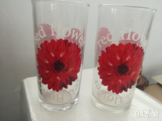 6 бр. стъклени чаши за сок, снимка 1 - Сервизи - 40624905