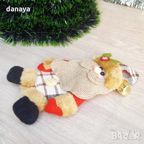 1800 Коледна декорация за стена Дядо Коледа Снежко Еленче със звънче, снимка 6 - Декорация за дома - 30708758