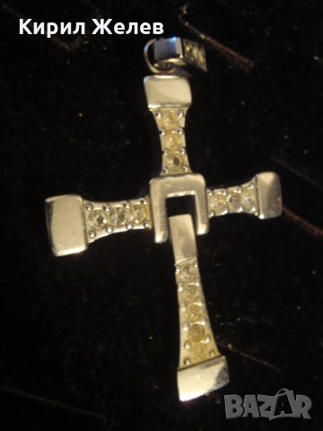 АРТ ДИЗАЙН КРЪСТ с КРИСТАЛИ БЛАГОРОДНА НЕРЪЖДАЕМА СТОМАНА РАЗДВИЖЕН 19685, снимка 9 - Колиета, медальони, синджири - 32088962