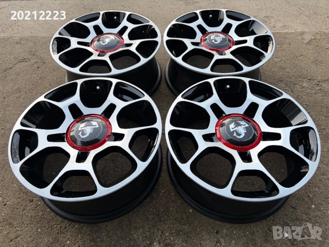 4 броя алуминиеви джанти за Fiat 500,Fiat 500- Abarth 16, снимка 4 - Гуми и джанти - 52929413