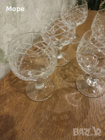 кристални чаши със столче , снимка 3 - Чаши - 44588466