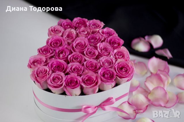 Луксозна кутия – сърце за рози или подаръци-празна, снимка 1 - Декорация за дома - 31518886