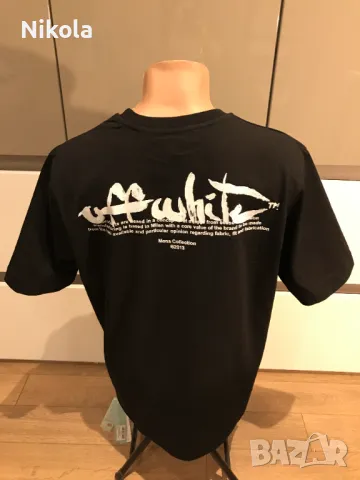 OFF-WHITE™ PAINT SCRIPT SKATE тениска, размер: S, снимка 6 - Тениски - 48678313