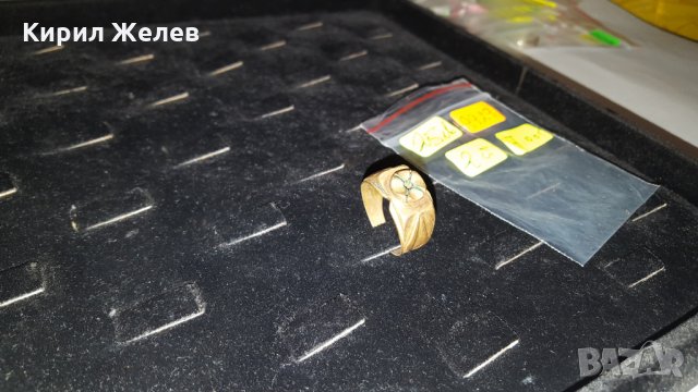 БРОНЗОВ СТАРИНЕН ВИНТИДЖ ПРЪСТЕН АРТ ДЕКО 9929, снимка 9 - Антикварни и старинни предмети - 30275229
